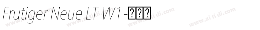Frutiger Neue LT W1字体转换